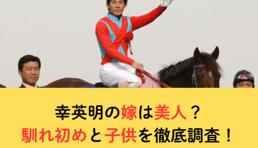 幸英明の嫁は美人？馴れ初めと子供を徹底調査！